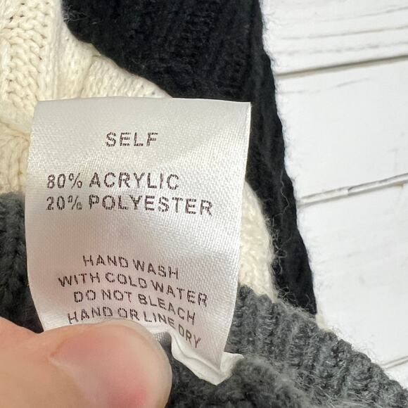 Mello Patchwork Sweater Colorblock Knit Henley Boho Size Small - Picture 5 of 9